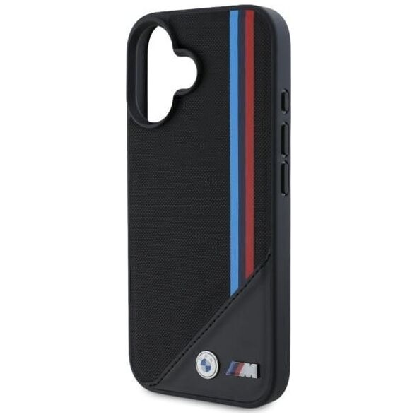BMW BMHMP16S23PUTRK iPhone 16 6.1" czarny/black hardcase M Meshed Tricolor Stripes MagSafe