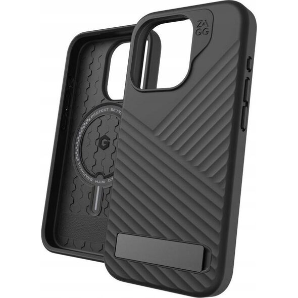 ZAGG Denali Snap Kickstand Case for iPhone 15 Pro Black