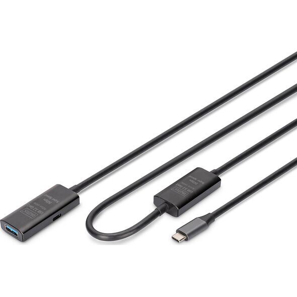 Active USB-C Extension Cable, 10m 5G, USB 3.0, USB-C - USB-A (M/F)