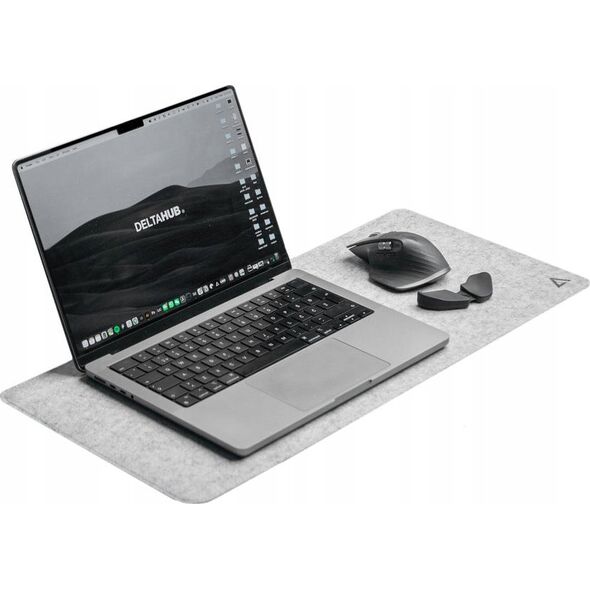 DELTAHUB Minimalistic Desk Mat S (630MM X 280MM, Šviesiai pilkas) Pelės Kilimėlis