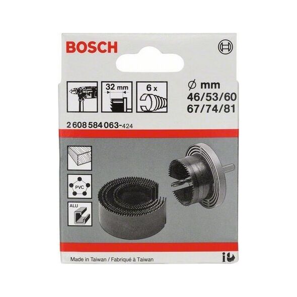 Bosch ZESTAW PIŁ OTWORNIC 6CZ.46-81/32MM [jm.SZT] - B 2608584063