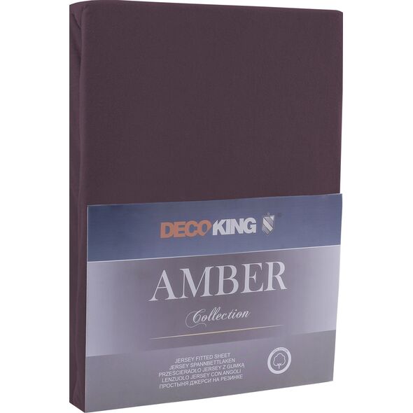 Decoking Prześcieradło Jersey Amber chocolate 120x200 cm