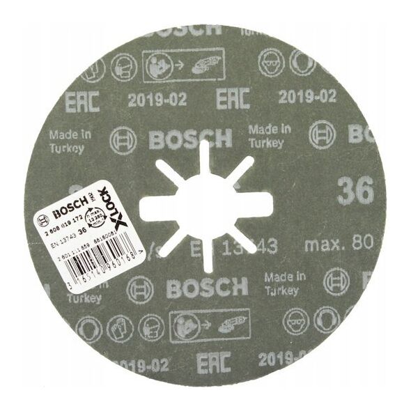 Bosch Bosch X-LOCK fiber disc R444 Expert for Metal, 125mm, grinding disc (O 125mm, K 36)