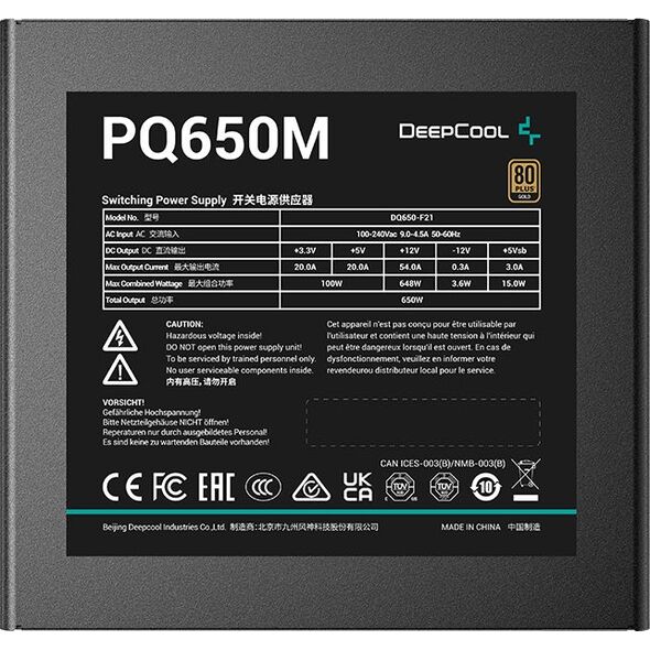 Zasilacz Deepcool PQ650M 650W (R-PQ650M-FA0B-EU)