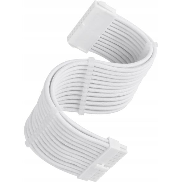 SilverStone SilverStone power supply extension cable SST-PP07E-MBW-V2, 24pin ATX (white, 30cm)