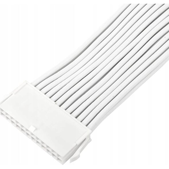 SilverStone SilverStone power supply extension cable SST-PP07E-MBW-V2, 24pin ATX (white, 30cm)