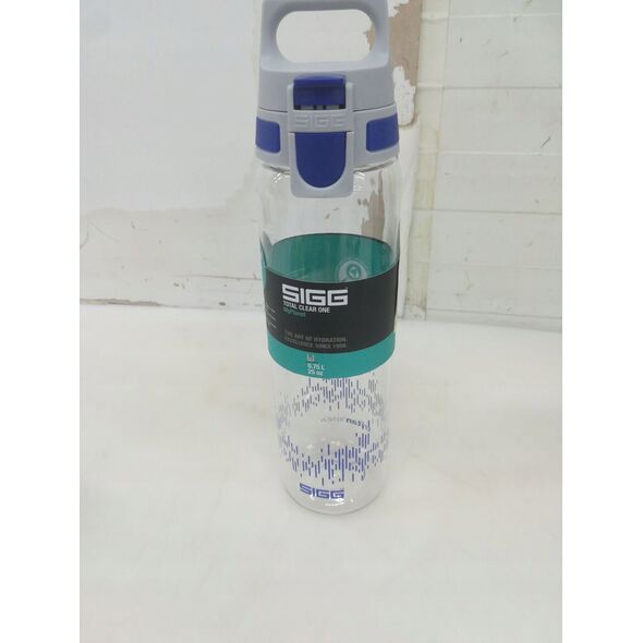 SIGG SIGG drinking bottle Total Clear One MyPlanet "Blue" 0.75L (transparent/dark blue, one-hand closure ONE)