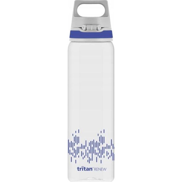 SIGG SIGG drinking bottle Total Clear One MyPlanet "Blue" 0.75L (transparent/dark blue, one-hand closure ONE)