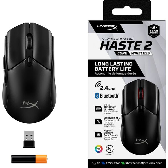 Mysz HyperX Pulsefire Haste 2 Core Wireless  (8R2E6AA)