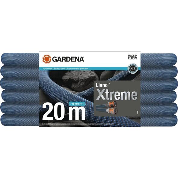 Gardena GARDENA Textile Hose Liano Xtreme 3/4", 20 meters (dark grey/orange, model 2023)