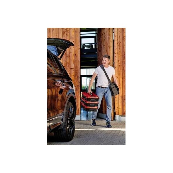 Einhell Einhell System case E-Case SF incl. grid foam, tool box (black/red, with grid foam insert)