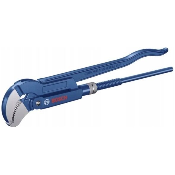 Bosch Bosch plumbing corner pipe wrench 45° Professional 420mm, S-jaw, pipe / water pump pliers (blue, gripping jaw position 45°)