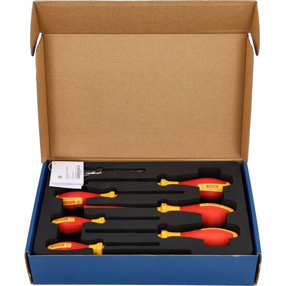 Bosch Bosch VDE screwdriver set PH/SL Professional, 7-piece (red/yellow, 6 VDE screwdrivers, phase tester SL3)