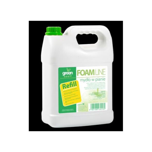 Foam Line FOAM Line Green Apple 5L, Mydło w pianie zielone jabłko.