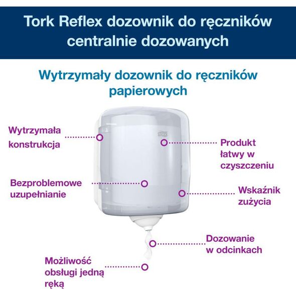 Tork Podajnik na ręcznik w rolce biały  (473190)