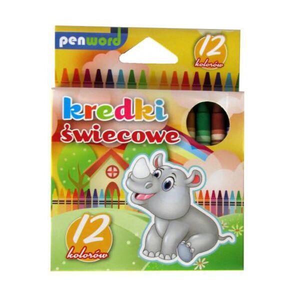 Penword Kredki świecowe 12 kolorów 8912