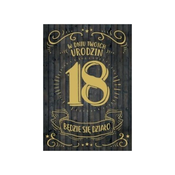 PASSION CARDS Karnet W dniu Twoich 18 Urodzin Będzie się działo