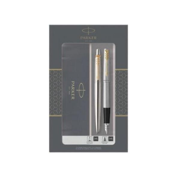 Parker ZESTAW DŁUGOPIS+PIÓRO WIECZNE JOTTER STAL GT 2093257