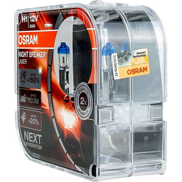 Osram OSRAM autožárovka H1 NIGHT BREAKER® LASER 12V 55W P14,5s (Duo-Box)