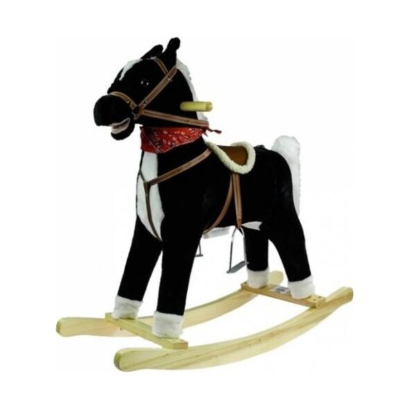 Lean Sport Koń Na Biegunach 74cm Czarno-biały