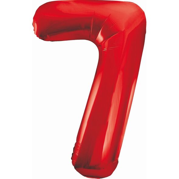 GoDan Balon foliowy Cyfra 7 czerwona, 85cm