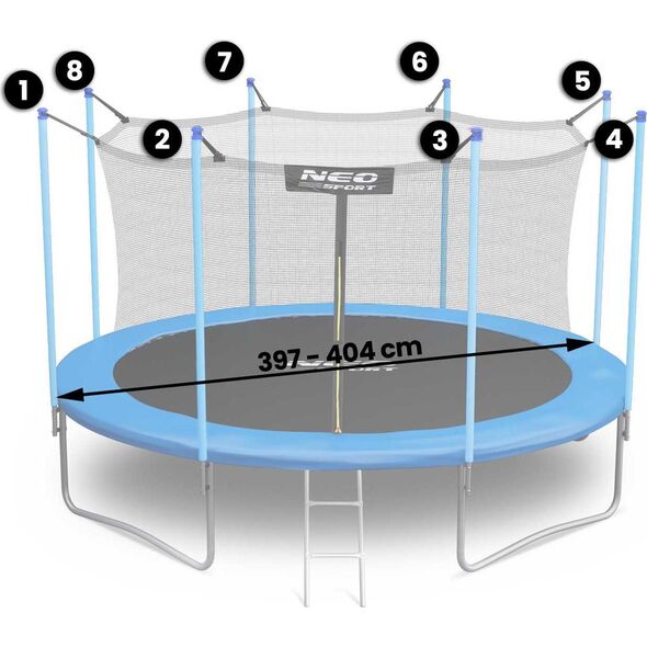 Neo-Sport NeoSport Siatka wewnętrzna do trampolin 404cm 13ft