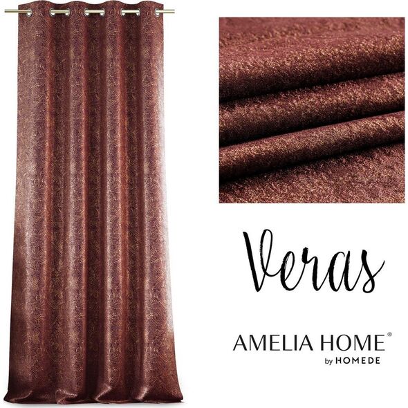 AmeliaHome AMELIAHOME ZASŁONA BLACKOUT VERAS WINE 140x250