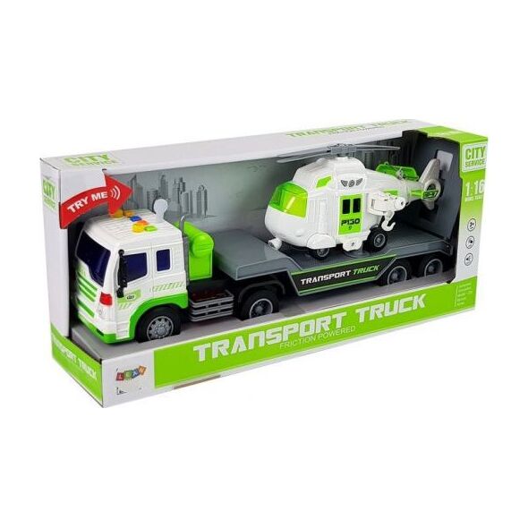 Lean Sport Auto Transporter na Baterie 1:16 z Helikopterem