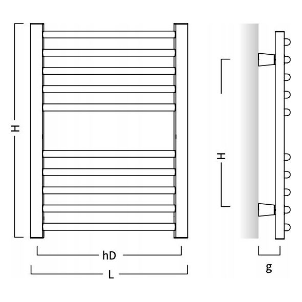 Καλοριφέρ μπάνιου Instal-Projekt AMBR-40/120 R350 420W ΛΕΥΚΟ 8593034 5905253093197
