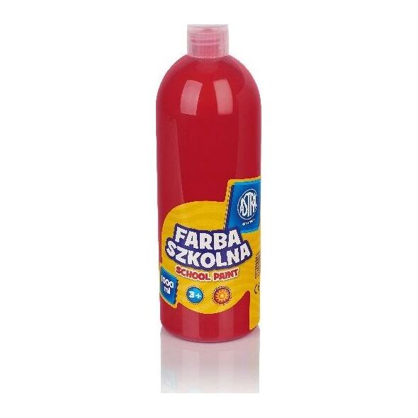 Astra Farba szkolna Astra 1000 ml - czerwona Astra