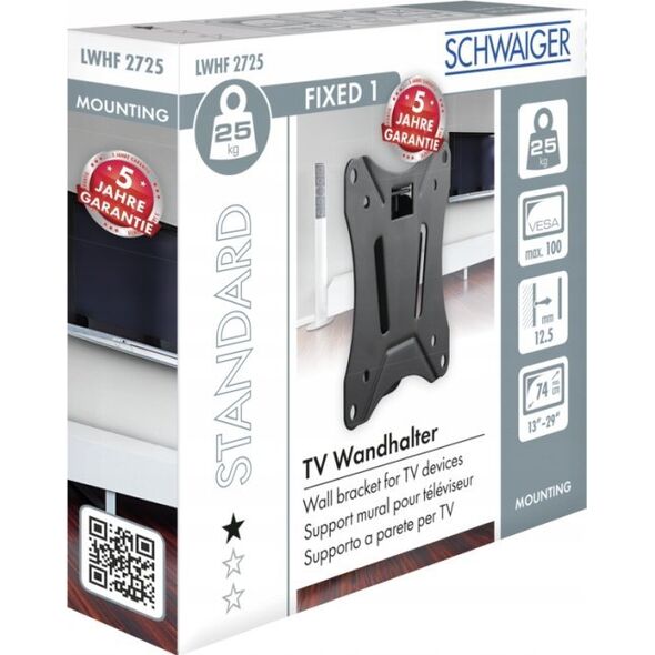 Schwaiger Schwaiger TV Wandhalter, 13"-27", Schwenkbar Max.25 kg μαύρο 10246998 4004005011562