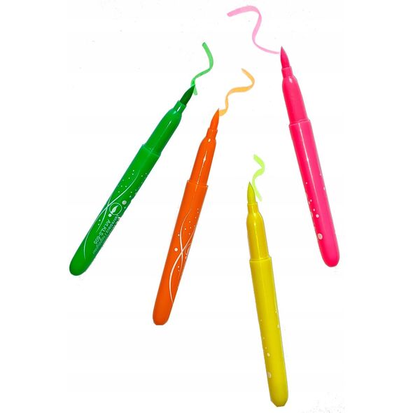 Polsirhurt Zakreślacz pędzelkowy 605-4 Fluo 4 kolory