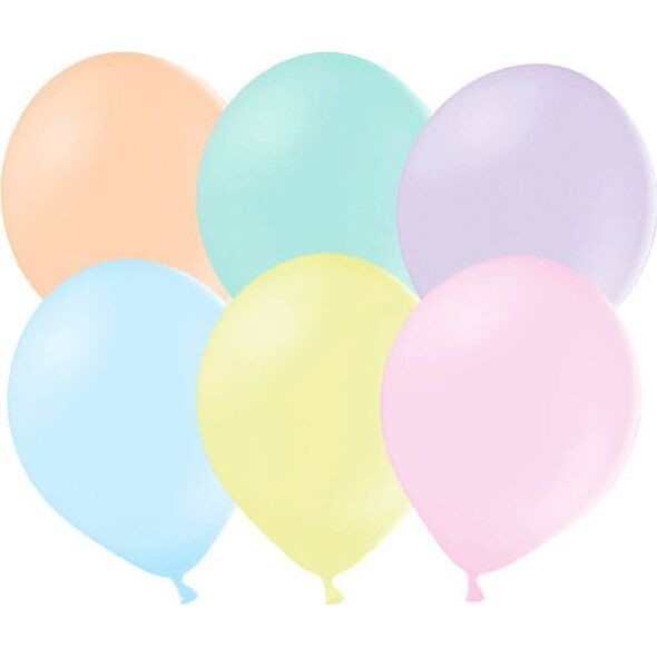 PartyDeco Μπαλόνια λάτεξ Helium, παστέλ χρώματα, 100 τμχ 12171865 5900779130449