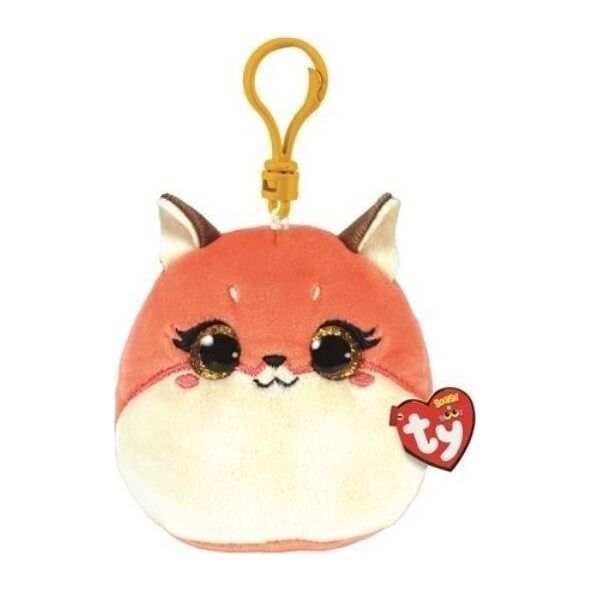 Breloczek TY Maskotka brelok TY Squish-a-Boos ROXIE - różowy lis 8,5cm 39560