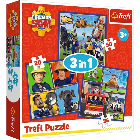 Trefl Puzzle 3w1 Dzie? Stra?aka Sama