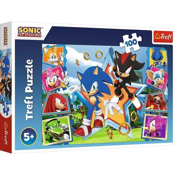 Trefl Puzzle 100 element?w Poznaj Sonica Sonic
