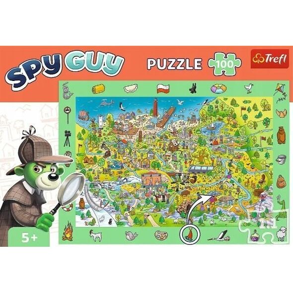 Trefl Puzzle 100 elementów Obserwacyjne Spy Guy Polska
