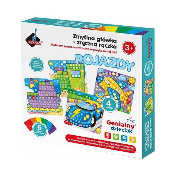 Askato Wyklejanka Genialny Dzieciak Zręczna rączka - Pojazdy