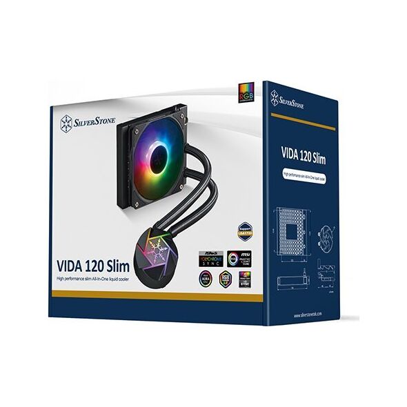 Chłodzenie wodne SilverStone SilverStone VIDA 120 SLIM 120mm, water cooling (black)