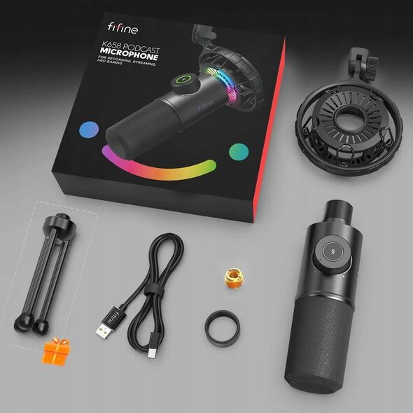 Mikrofon Fifine Fifine Technology Dinaminis Mikrofonas FIFINE K658 RGB