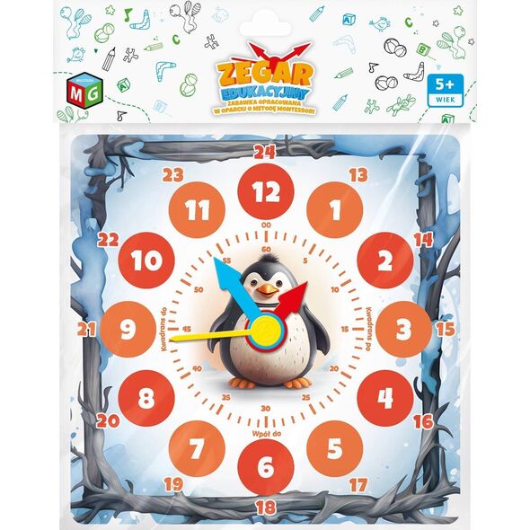 Multigra Zegar edukacyjny Pingwinek 05181