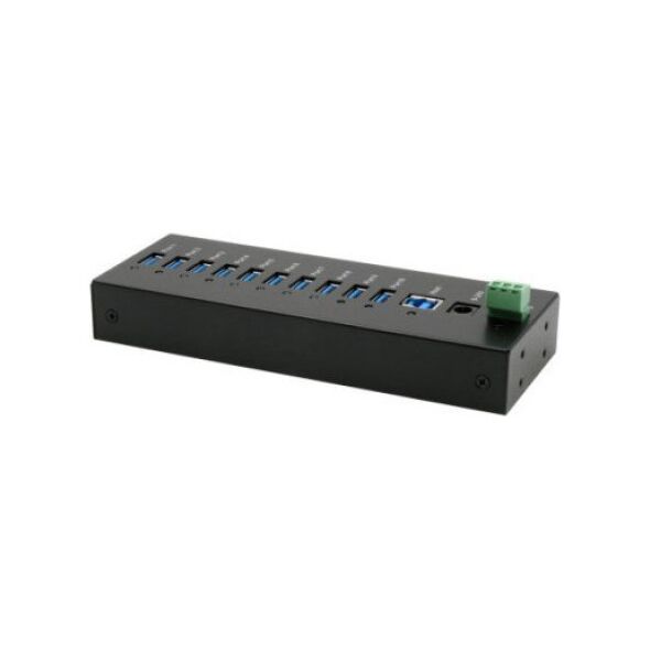 Exsys EXSYS EX-11230HMS 10 Port USB 3.2 Gen 1 HUB Din-Rail Kit und Wand VIA VL811+ Chipset