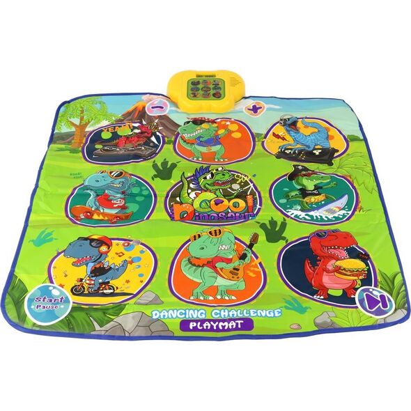 LeanToys Mata Do Tańczenia Z Motywem Dinozaurów 90cm x 86cm