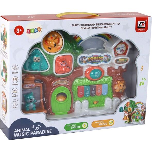 LeanToys Zestaw Pianinko Koncert Las Zwierzątka Panel Edukacyjny