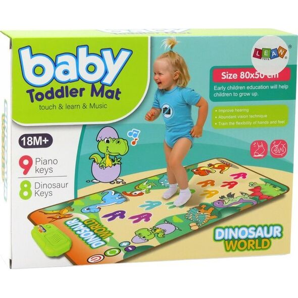 LeanToys Mata Taneczna Edukacyjna Interaktywna Dinozaury Światła Dźwięki