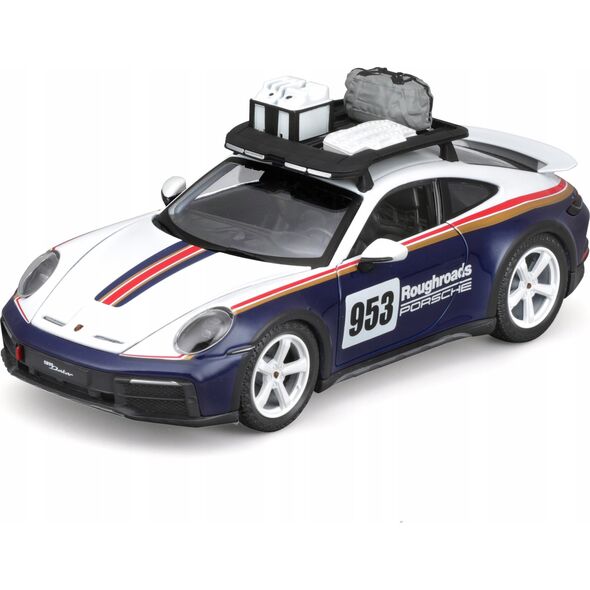 Bburago BBU 1:24 Racing Porsche 911 Dakar met blue 28029