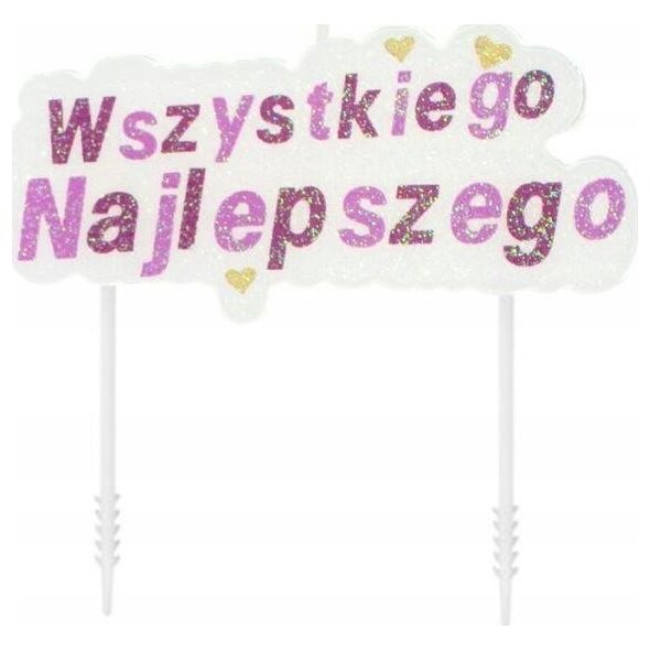 AMSCAN Świeczka cyferka 8 m błyszcząca 9904383