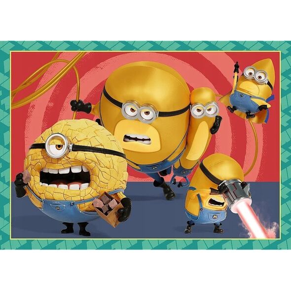 Trefl PUZZLE 4w1 Zwariowane Minionki 34648