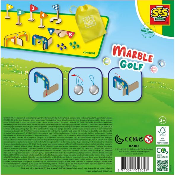 SES Creative SES Gra MarbleGolf drewniany minigolf  02302 23027