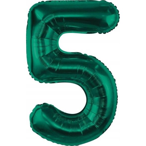 GoDan Balon foliowy B&C cyfra 5 zieleń butelkowa 85cm